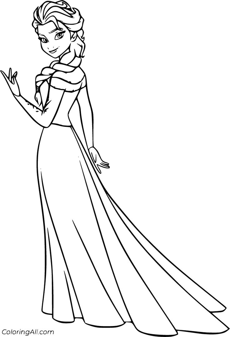 frozen printable coloring