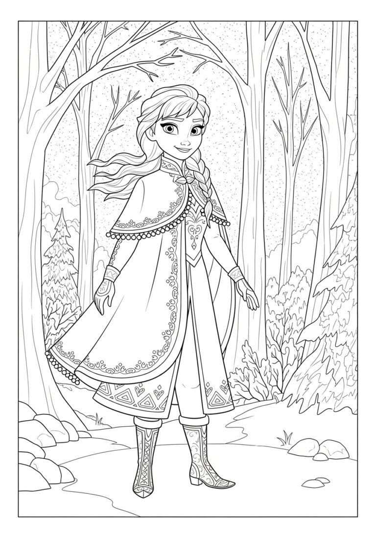 Elsa Coloring Pages Free Printable For Kids