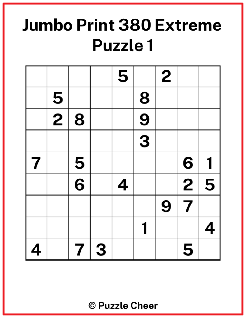 sudoku extremely hard printable