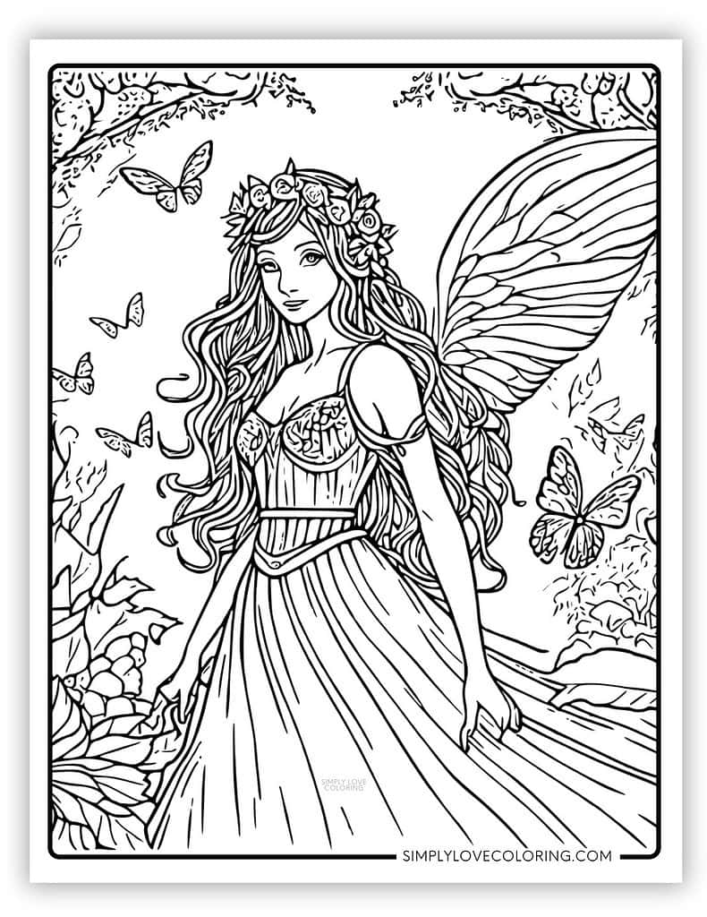 fairy coloring printables