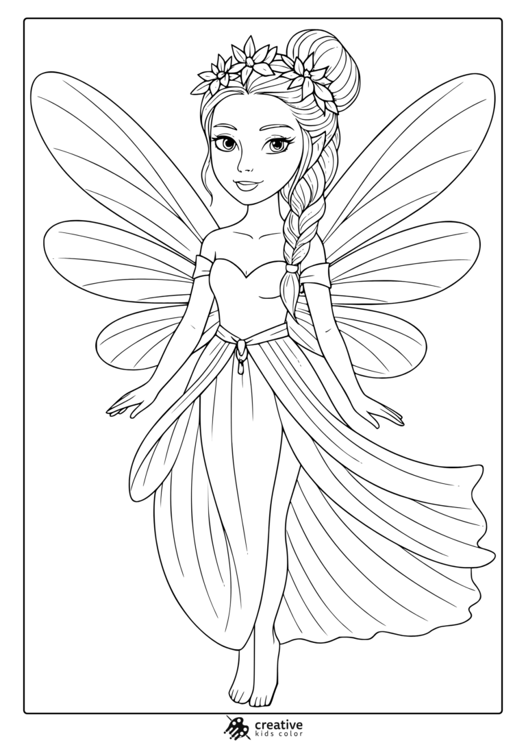 Fairy Coloring Pages Free Printable PDFs