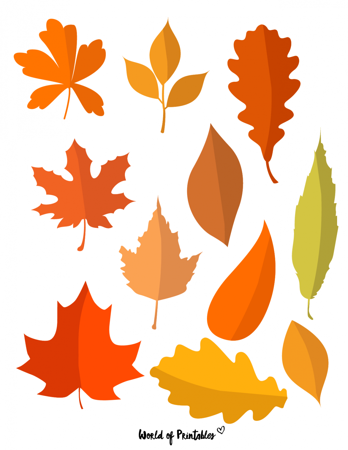 printable fall leaves