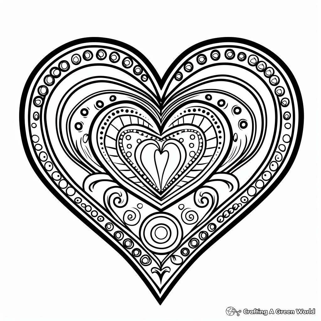 heart coloring sheets printable
