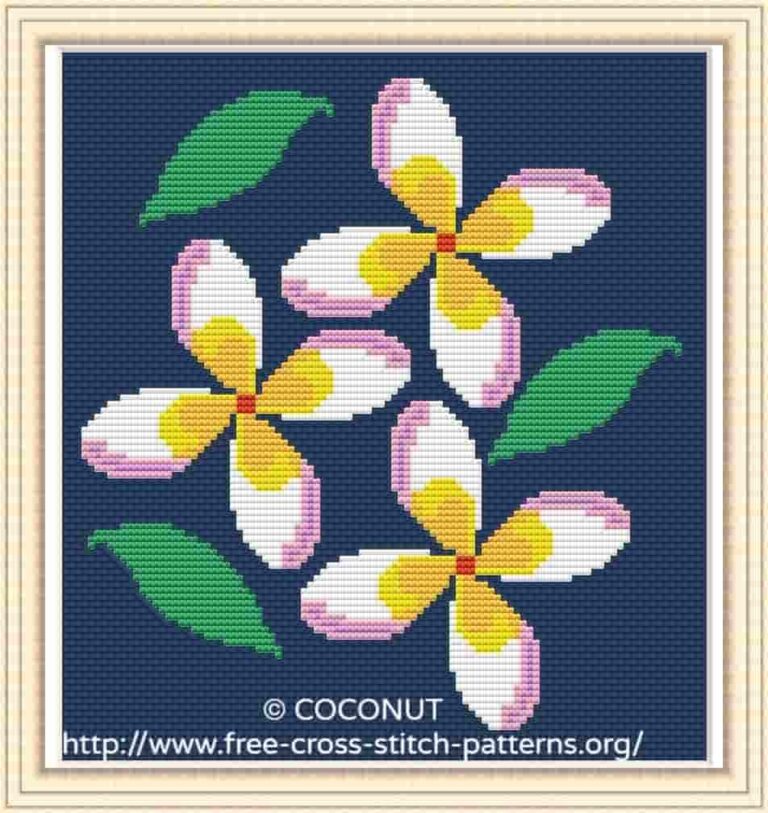 Flower 13 Free And Easy Printable Cross Stitch Pattern