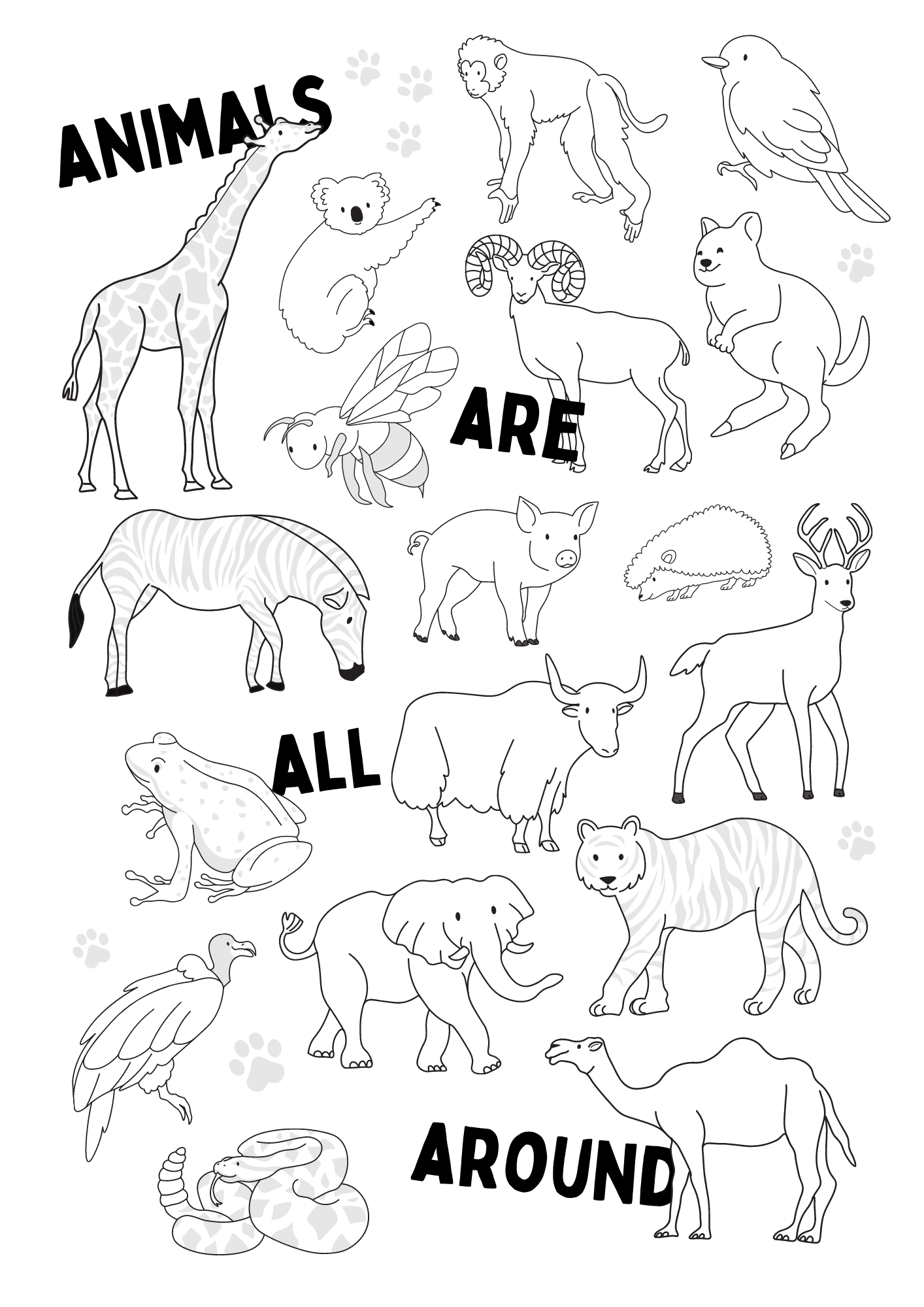 animals printable coloring pages