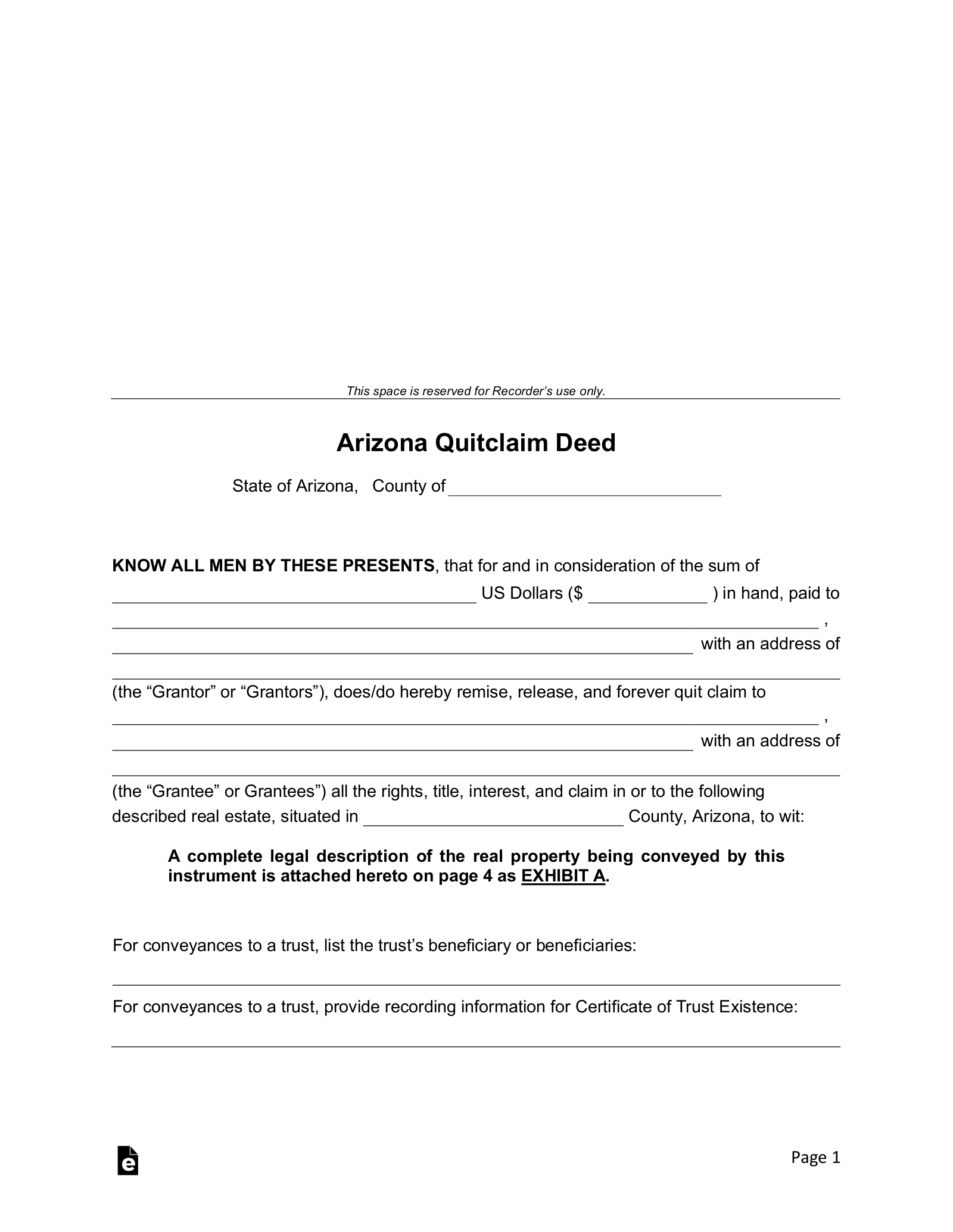 free printable quitclaim deed