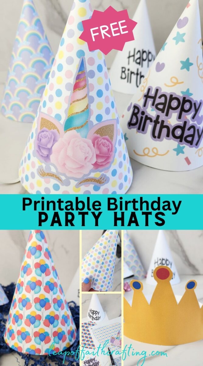 Free Birthday Hats Printable 7 Party Hat Templates Leap Of Faith Crafting