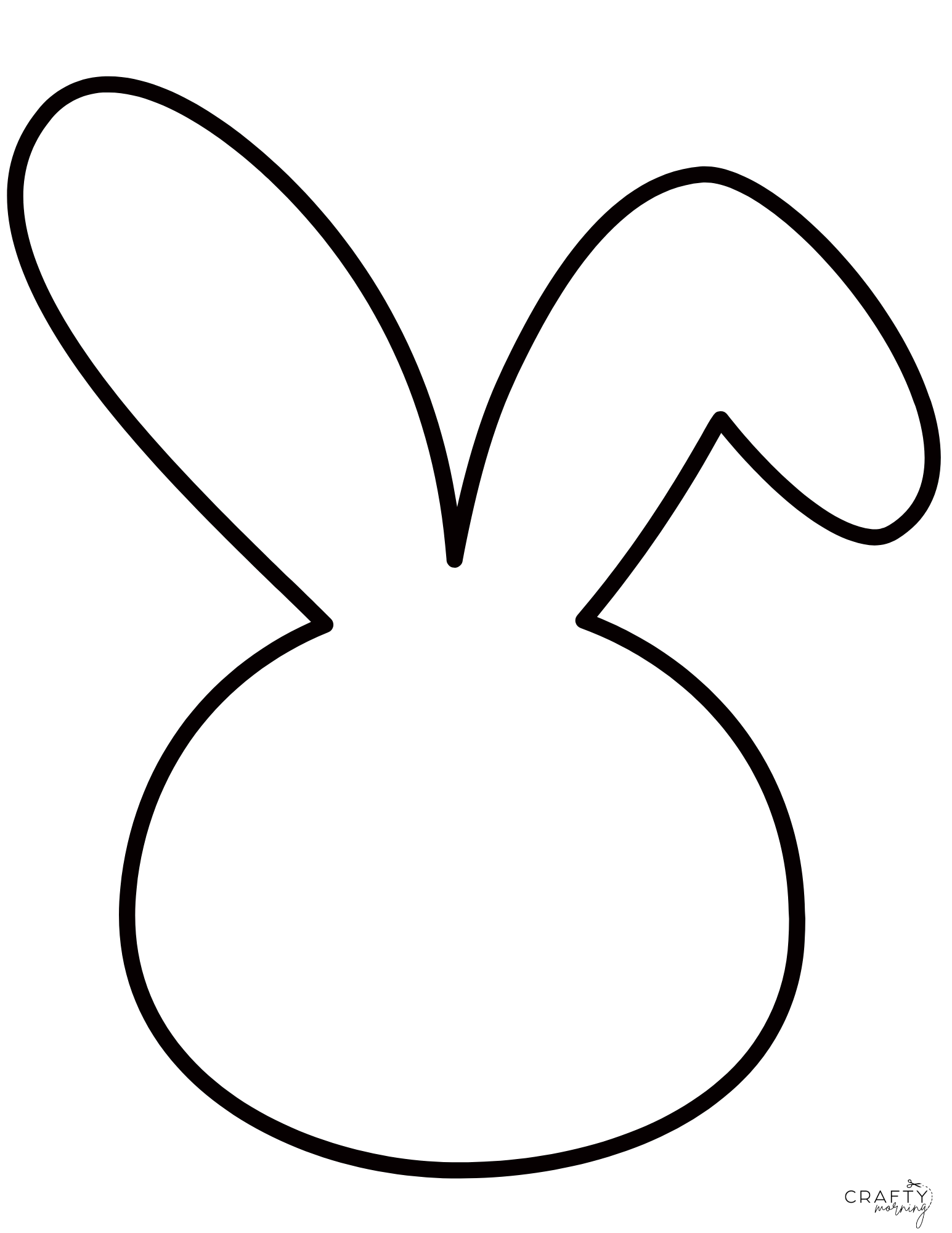 Free Bunny Outlines Printable Templates Crafty Morning