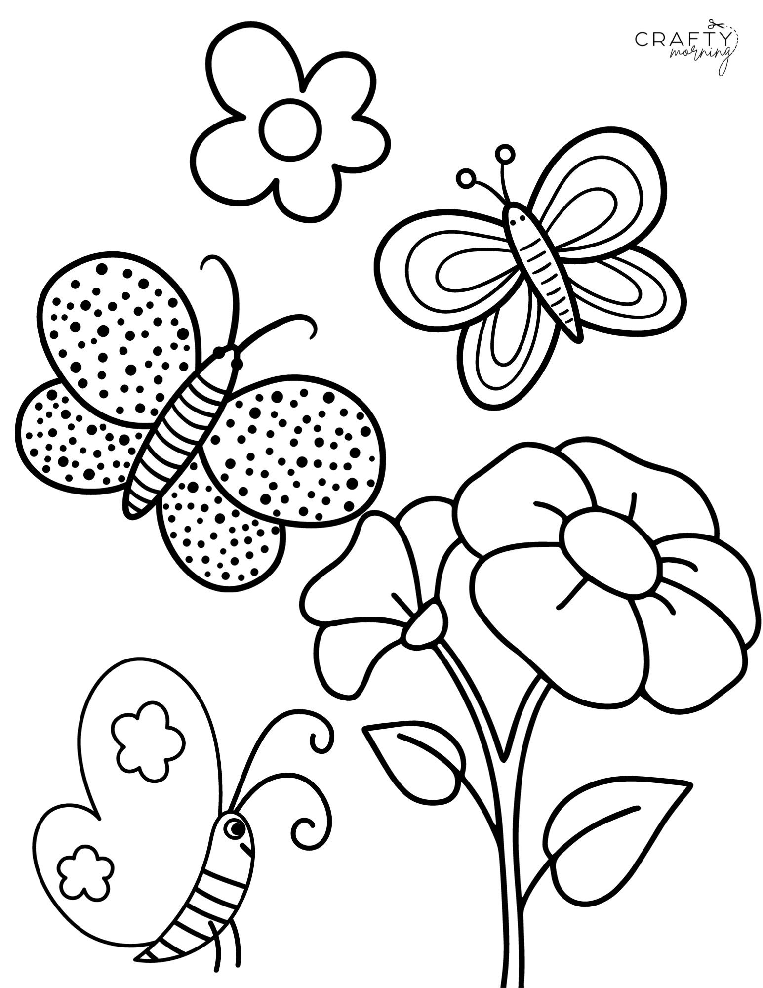 free butterfly coloring pages printable