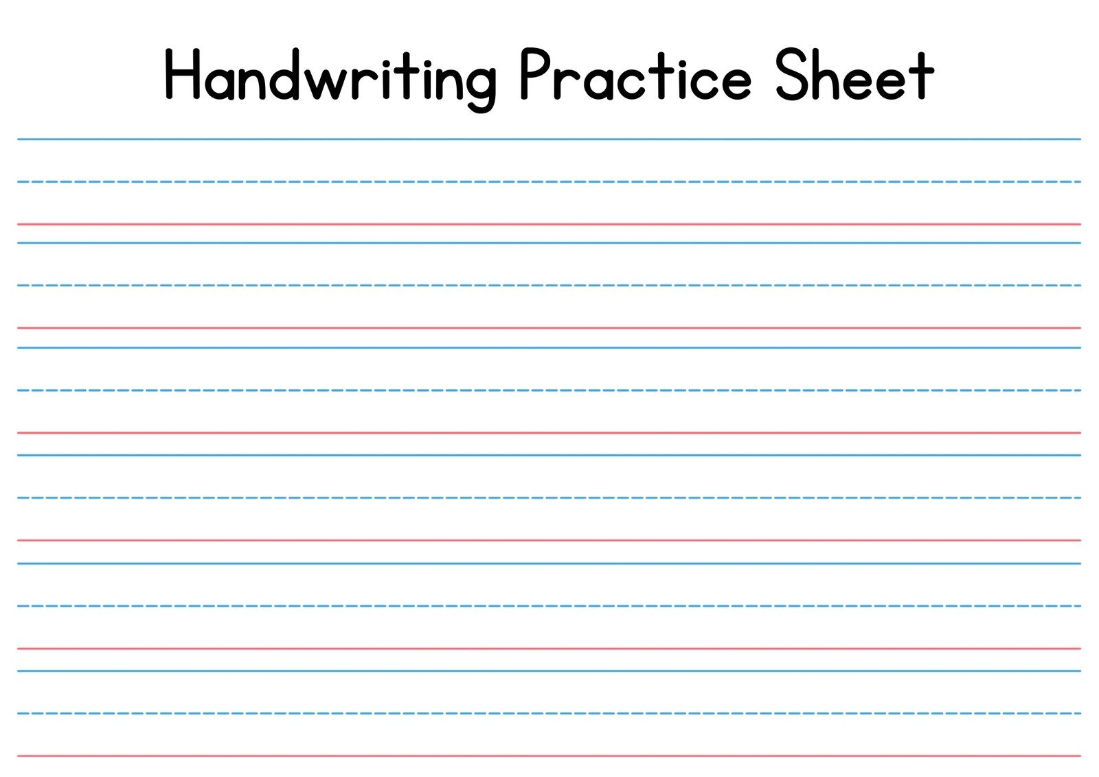 free printable worksheets handwriting