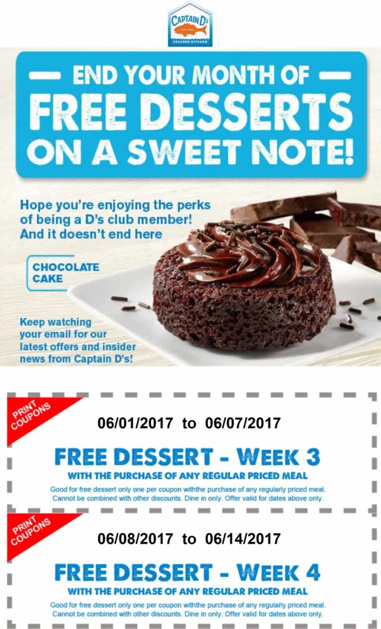 Free Dessert With Your Meal At Captain Ds Captain Ds August 2025 Coupons Promo Codes Deals 