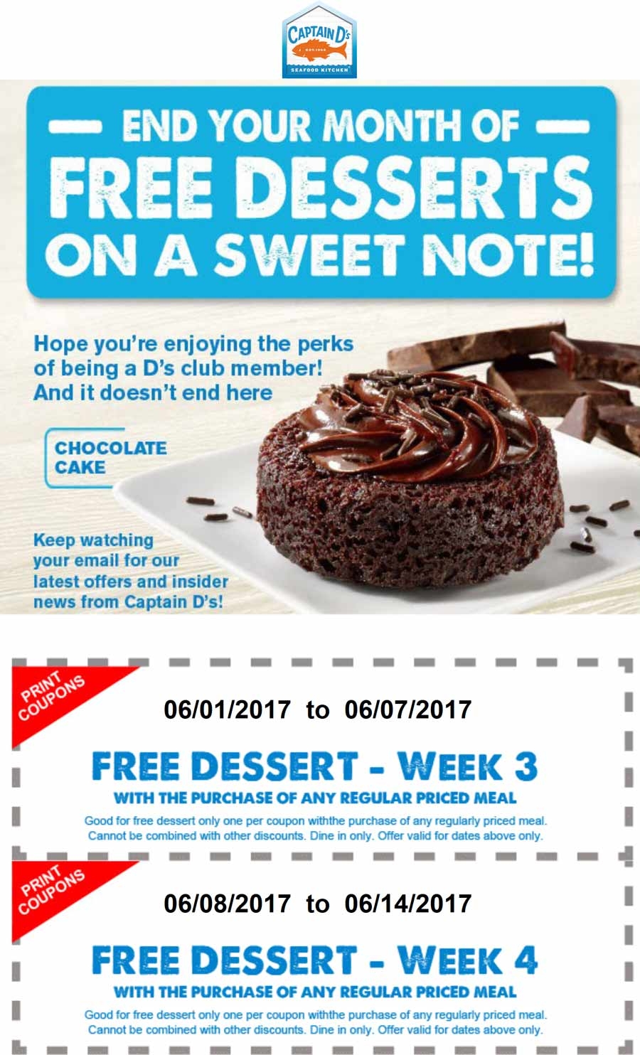 Free Dessert With Your Meal At Captain Ds Captain Ds August 2025 Coupons Promo Codes Deals 