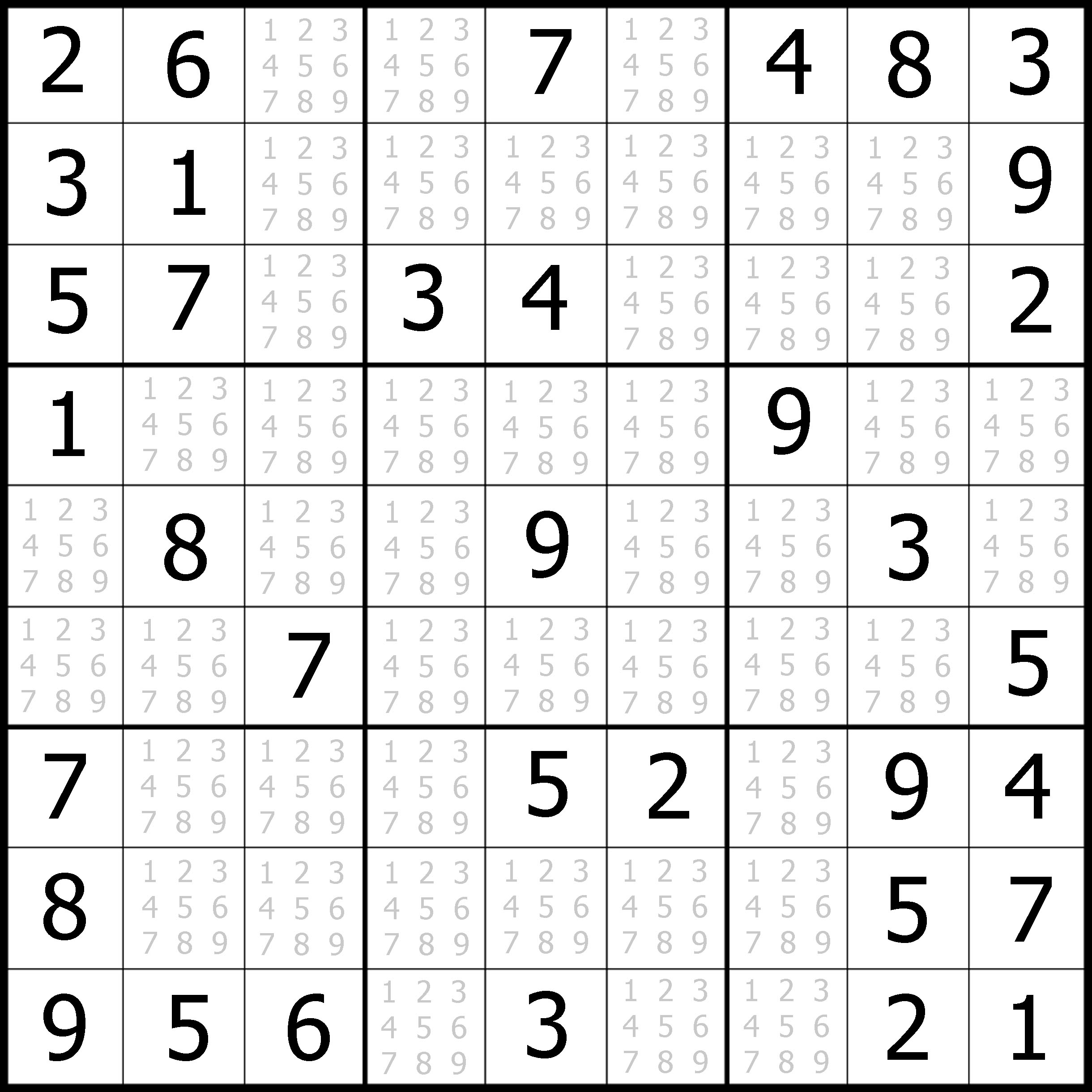 printable free sudoku puzzles
