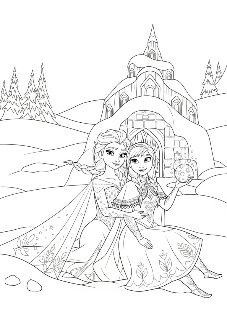 frozen color pages printable