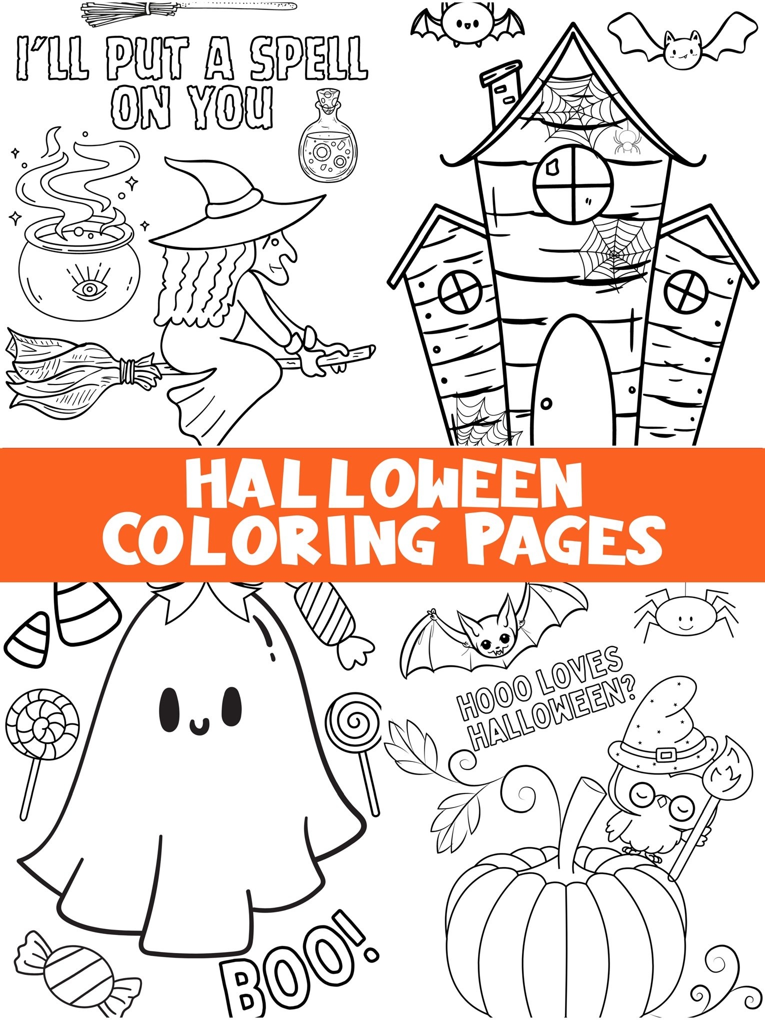 halloween free coloring printables