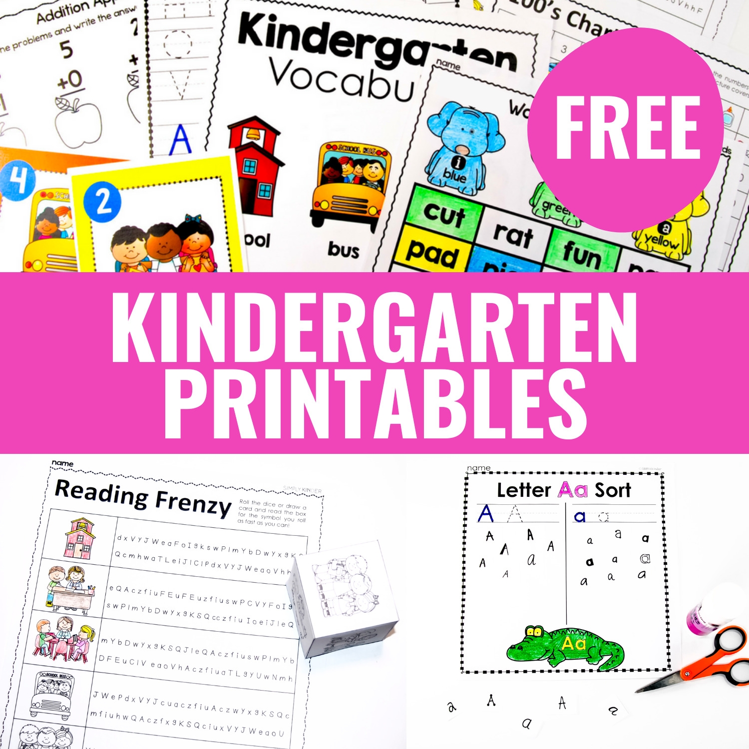 printable kindergarten worksheets free