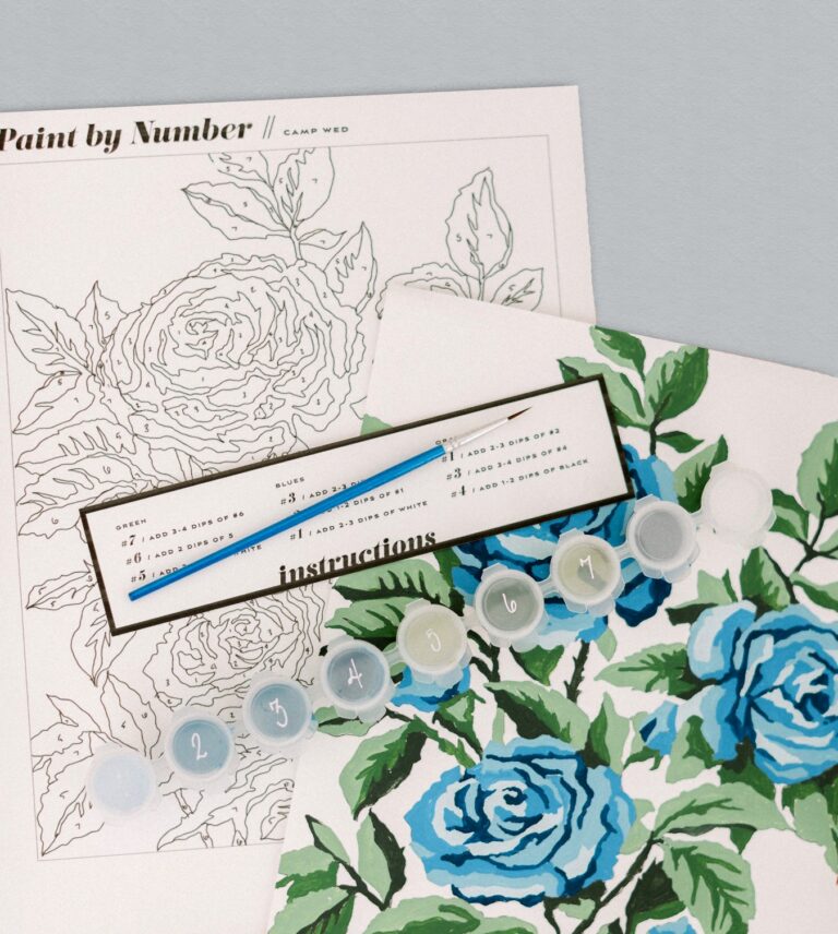 FREE Paint By Numbers Printable Floral Download Saffron Avenue