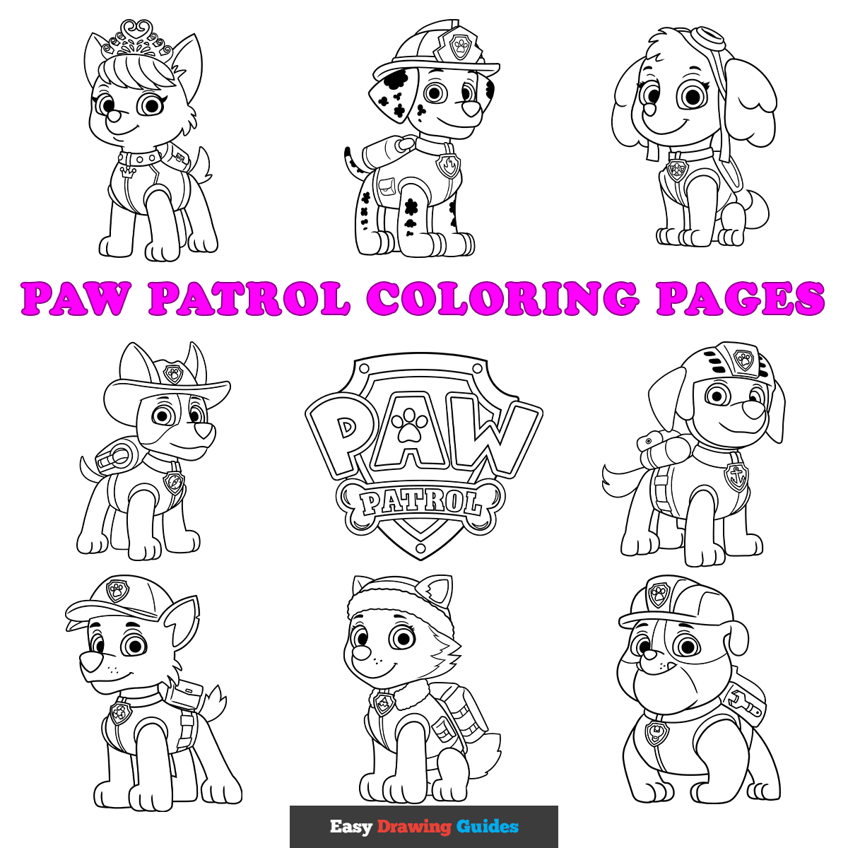 paw patrol coloring pages free printable