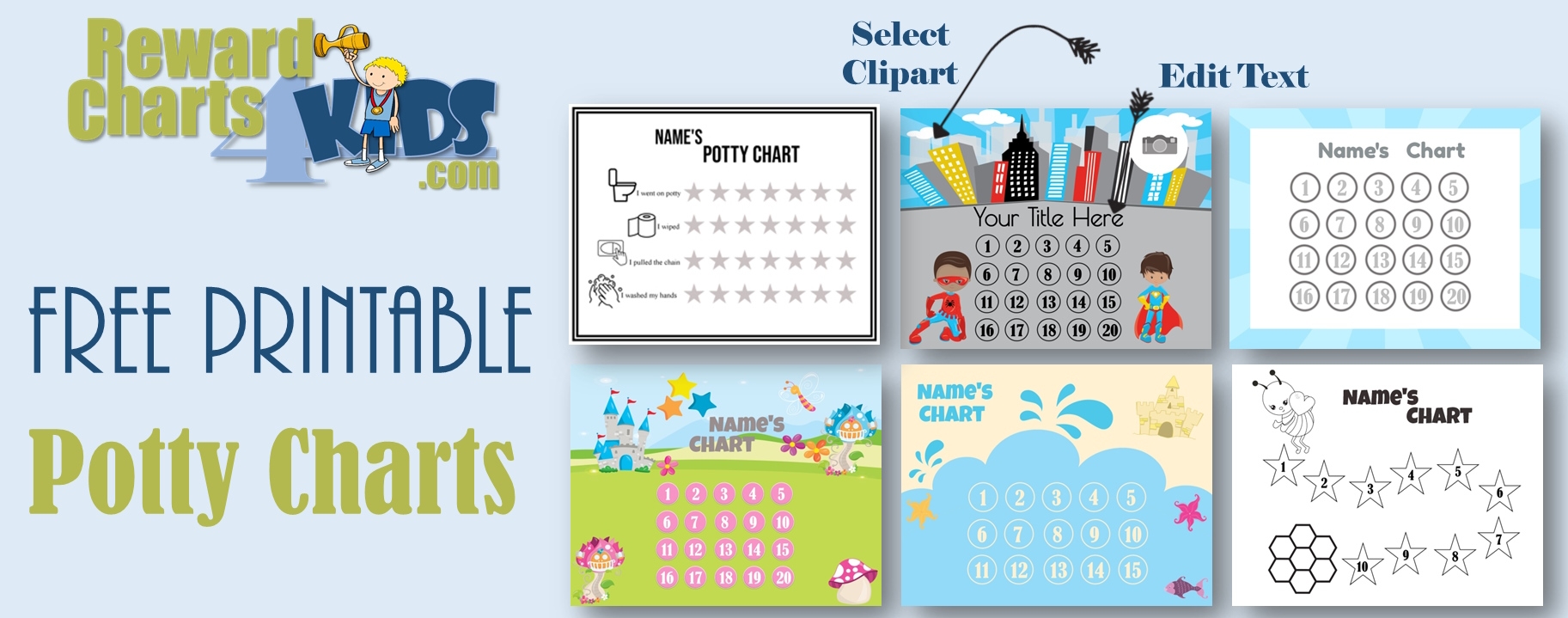 free printable potty training chart