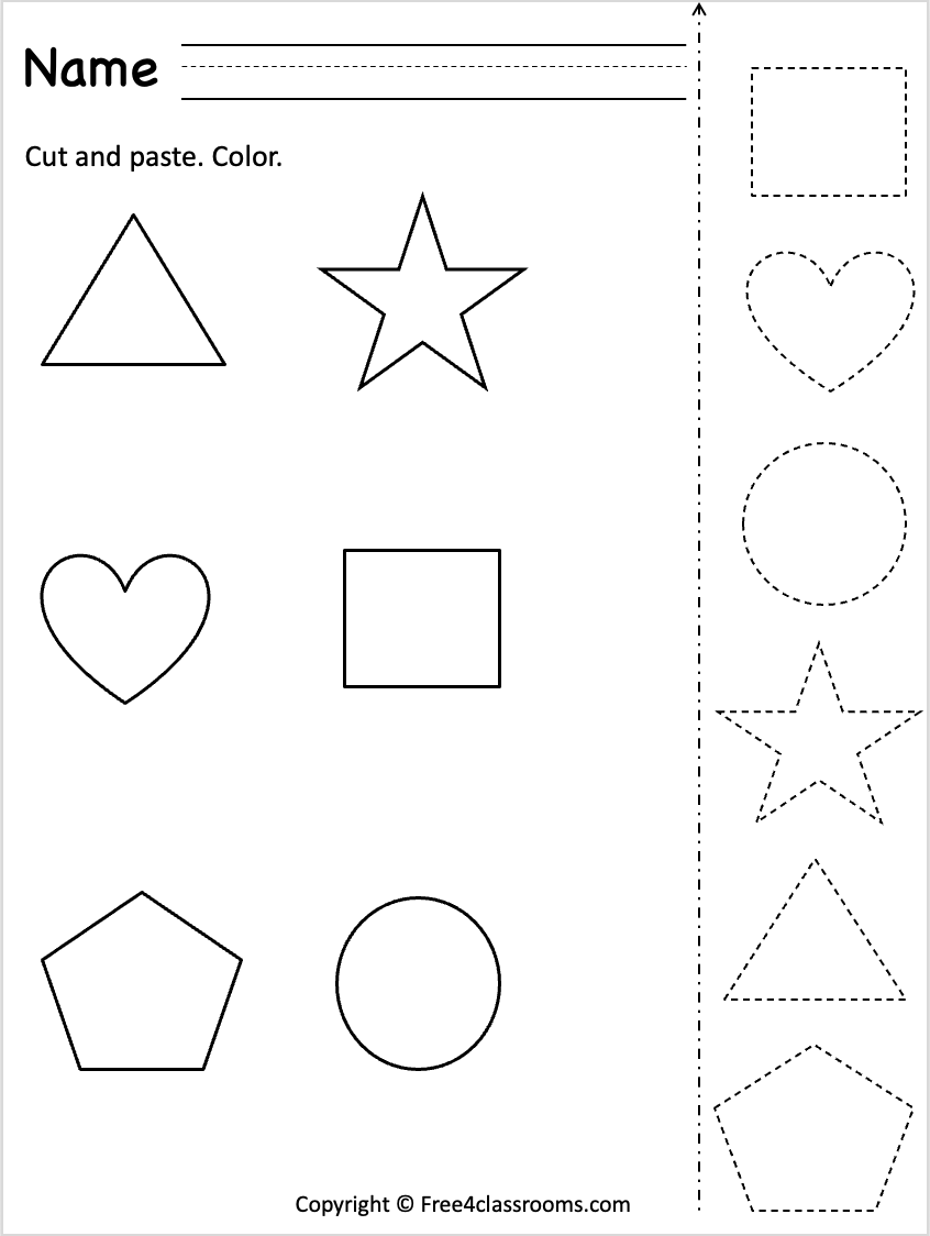 free printable cut and paste worksheets