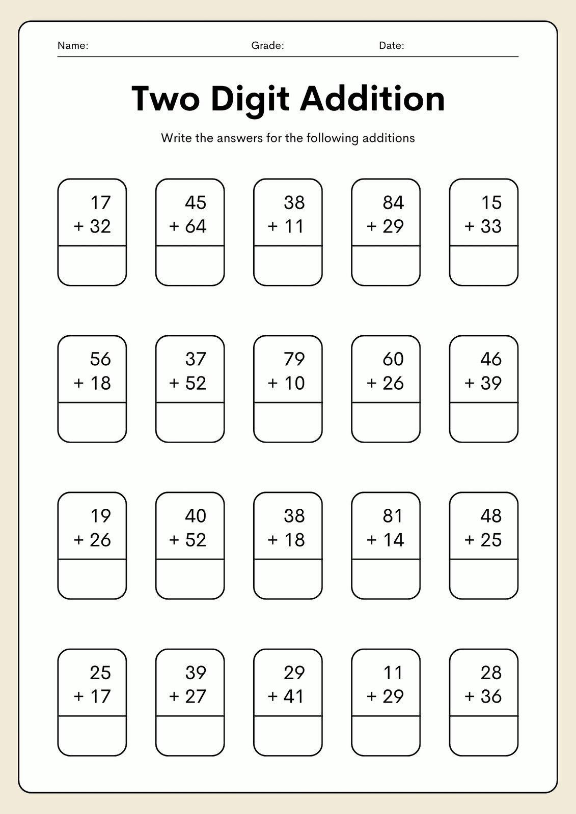 2nd grade printable worksheets