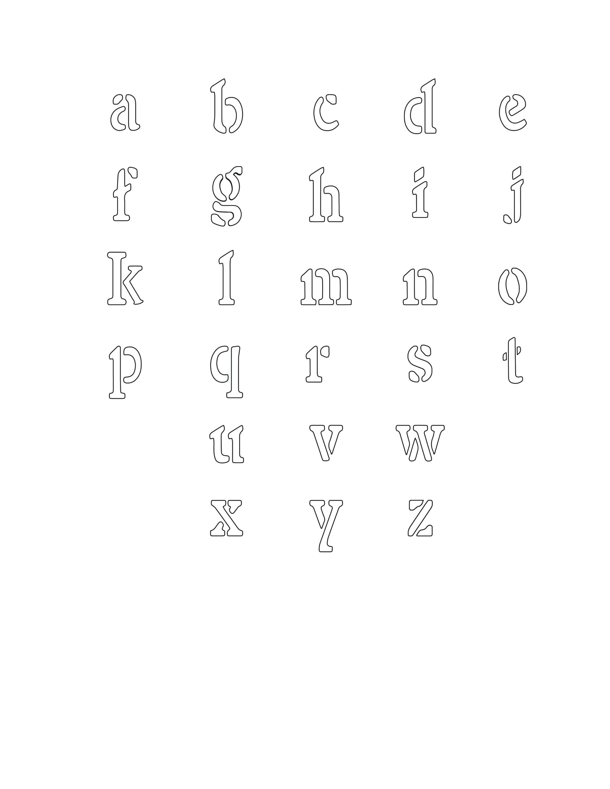 alphabet stencils printable