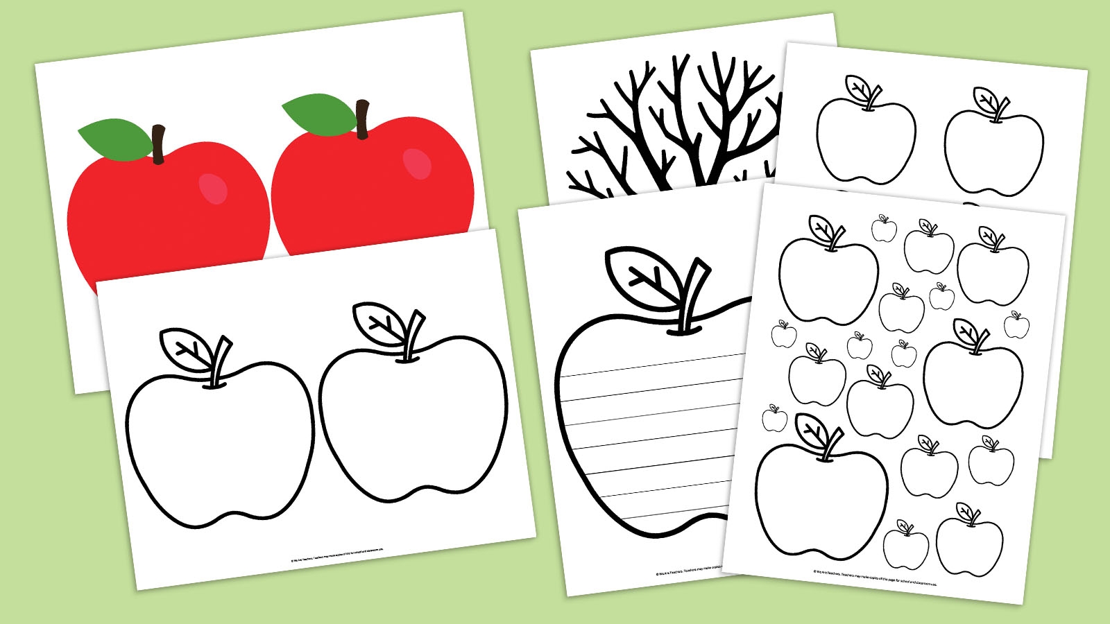 apple template printable