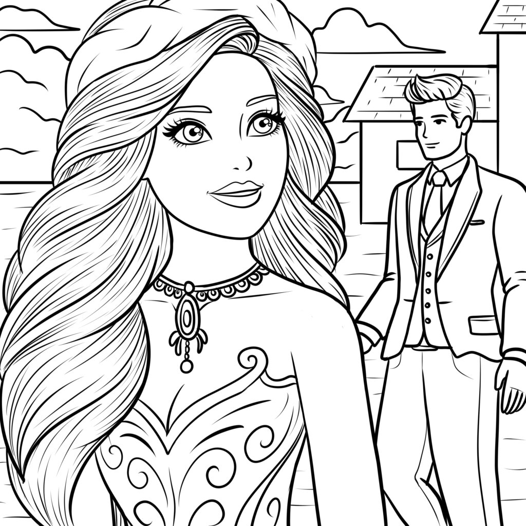 printable barbie coloring pictures