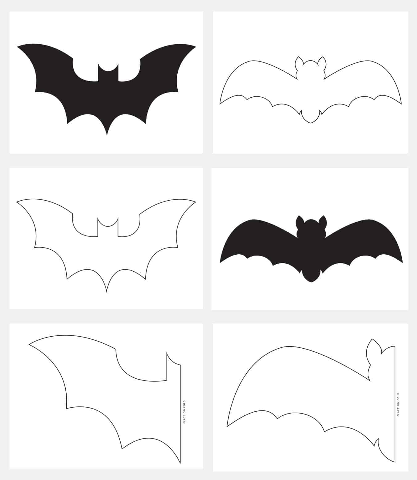 bat template printable