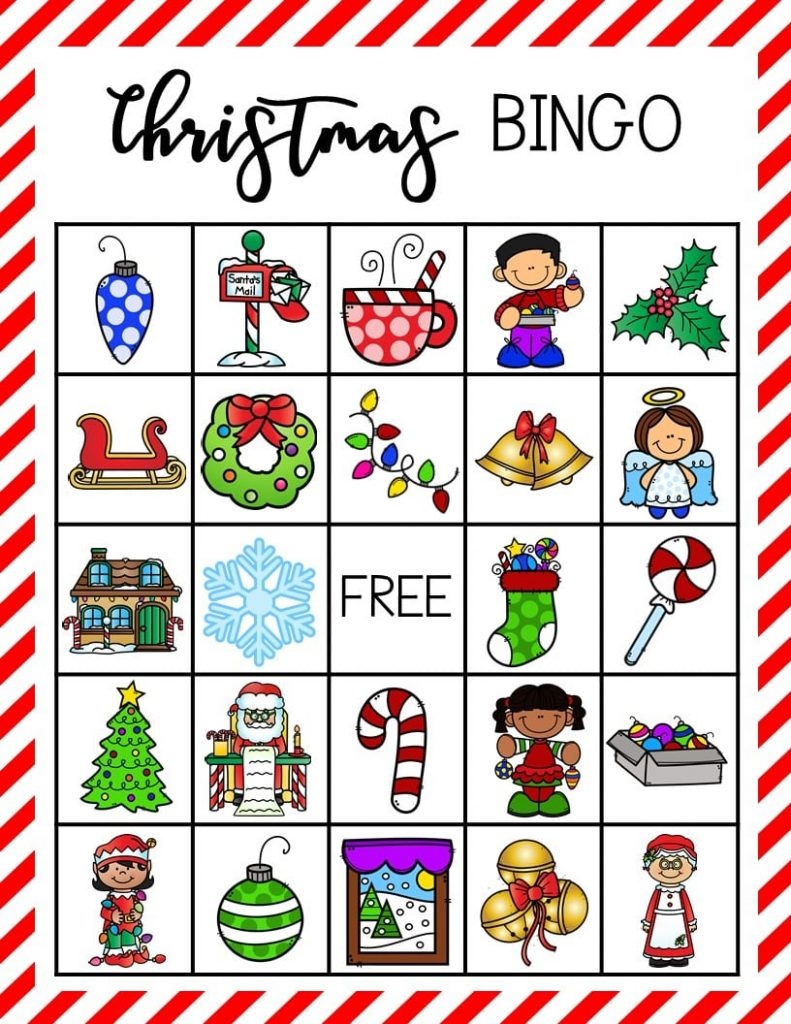 Free Printable Christmas Bingo Cards For Kids Classrooms Happy Homeschool Nest