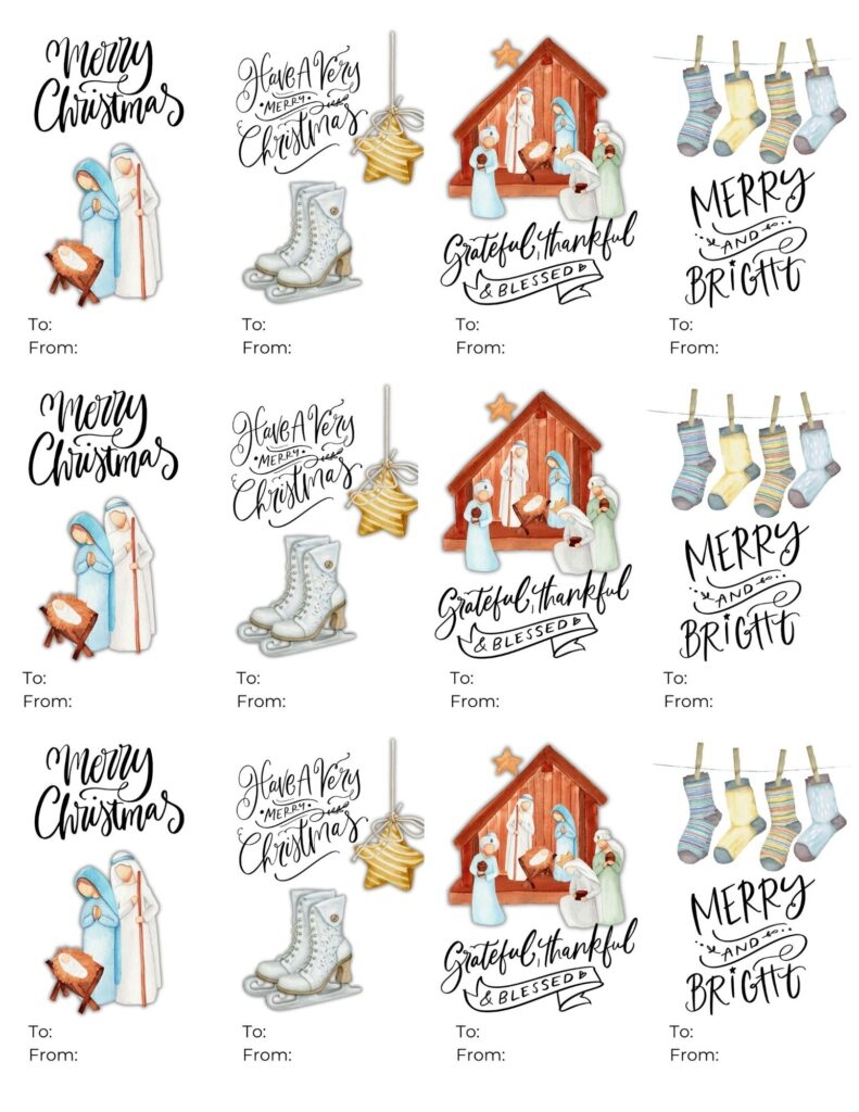 free printable christmas gift tags pdf