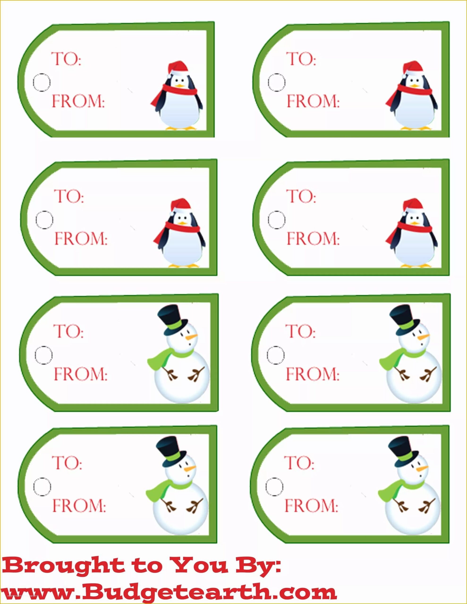 Free Printable Christmas Gift Tags Templates Printable Party Favors