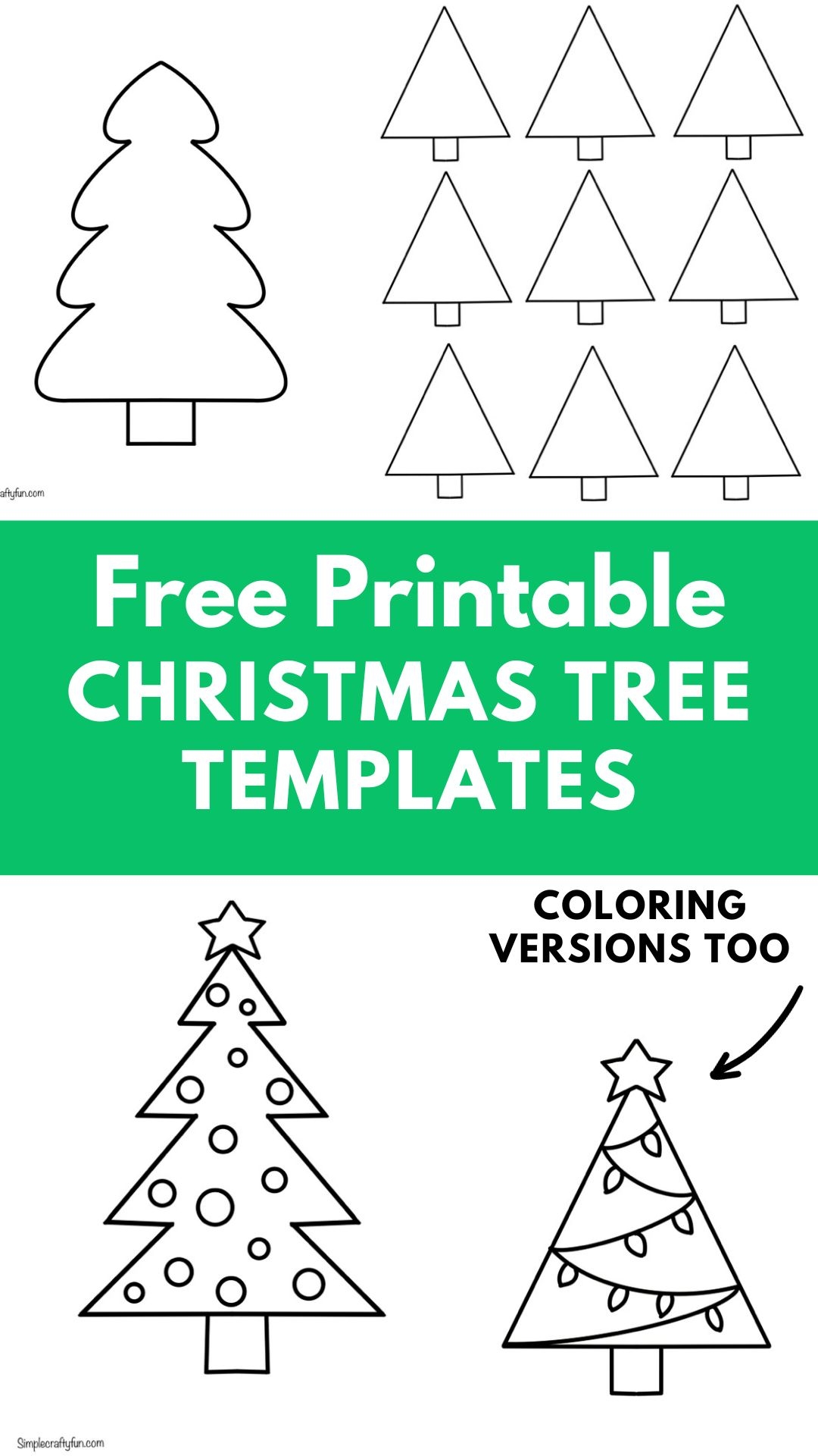 christmas tree outline printable