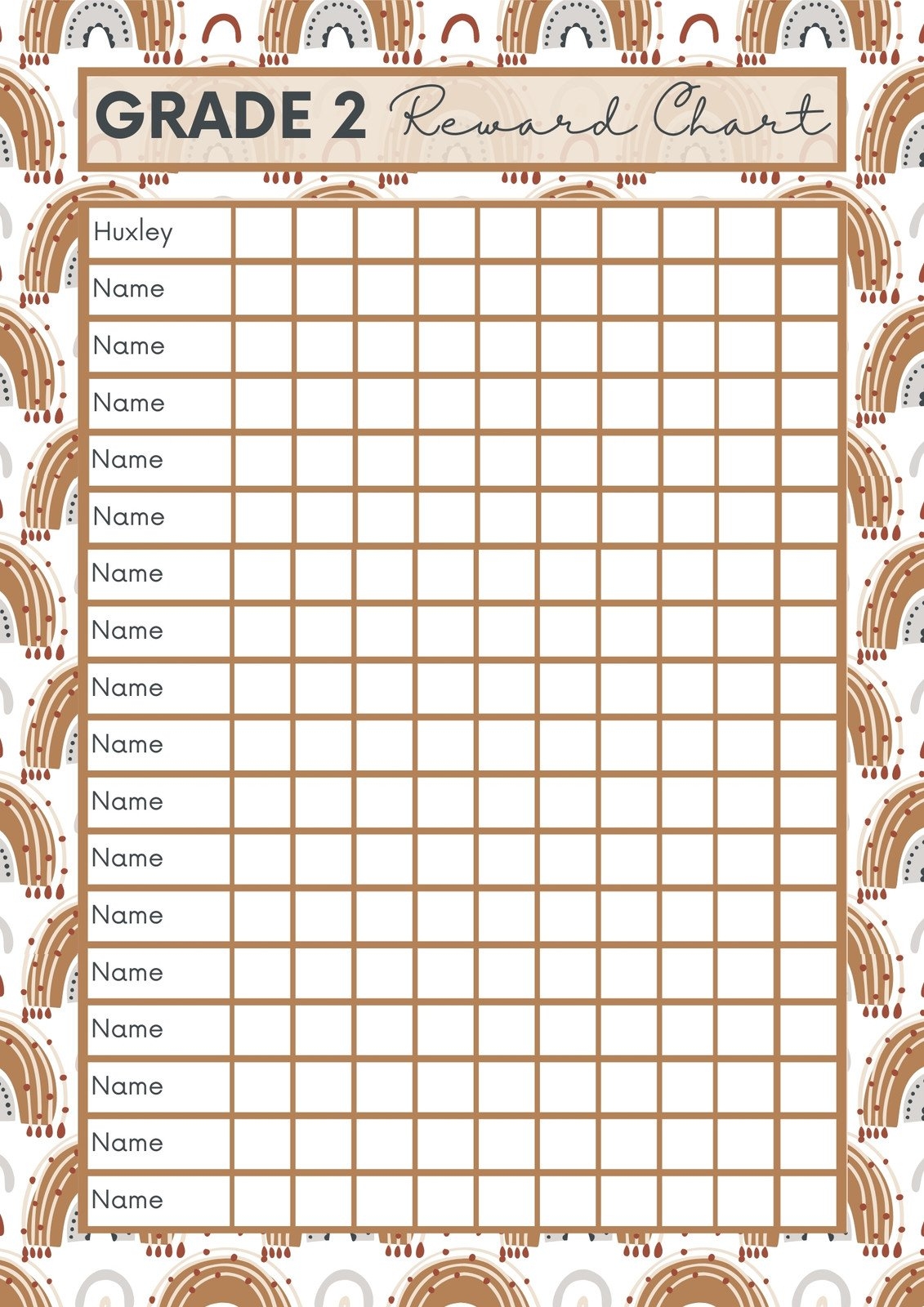 printable sticker chart