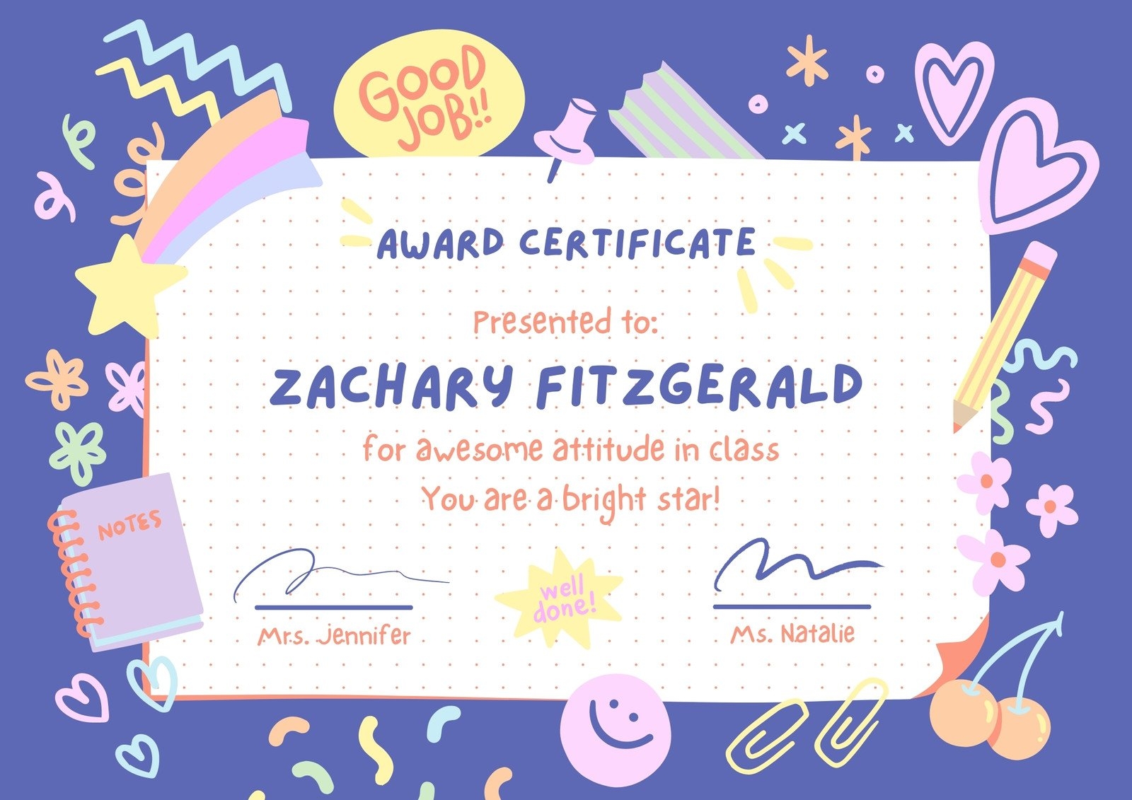 certificate for kids free printable