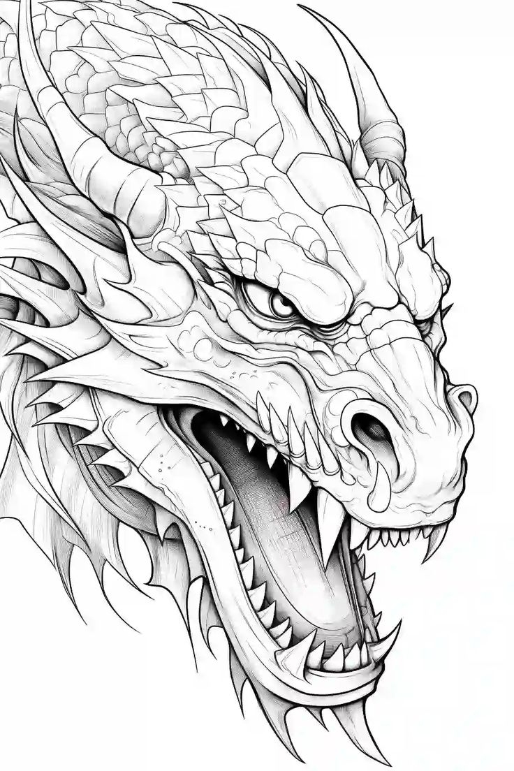 printable coloring pages of dragons