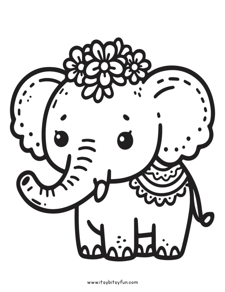 elephant coloring pages printable