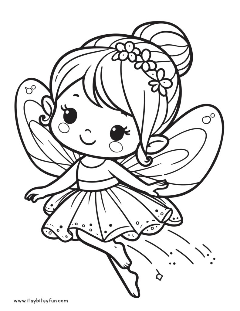 Free Printable Fairy Coloring Pages For Kids Itsy Bitsy Fun
