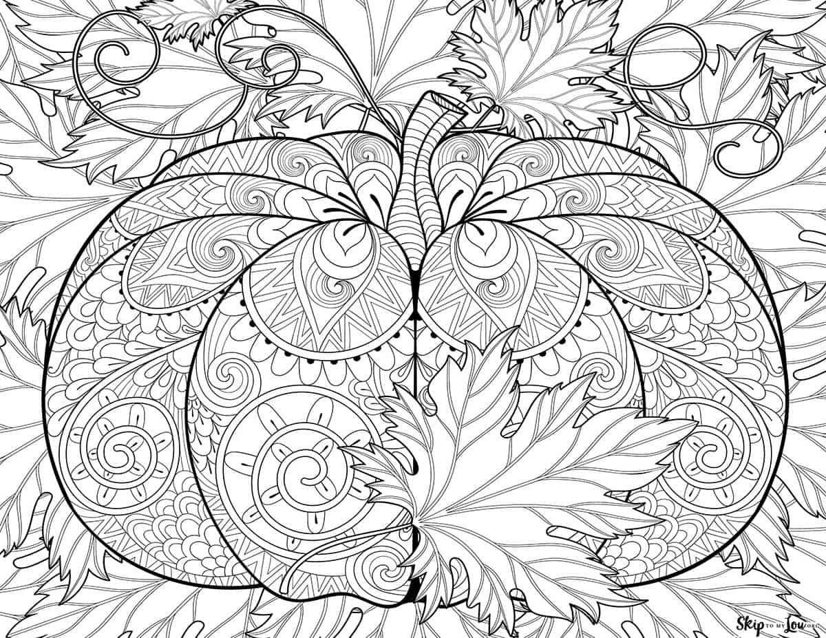 fall coloring pages printable free
