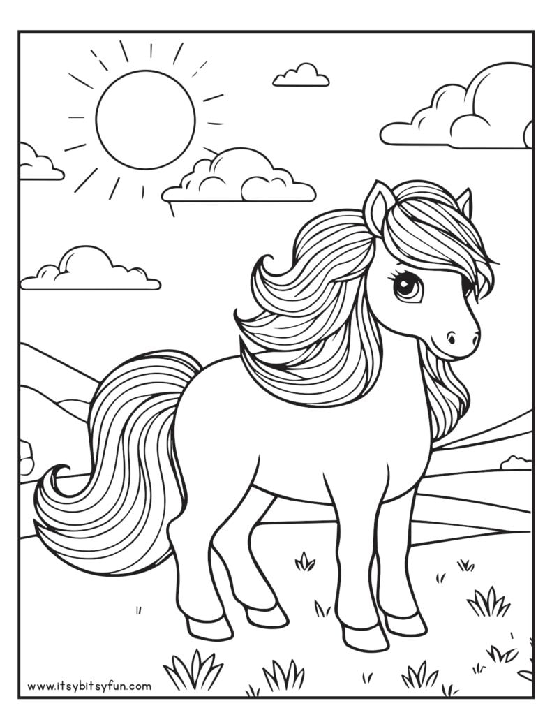 horse printable coloring sheets