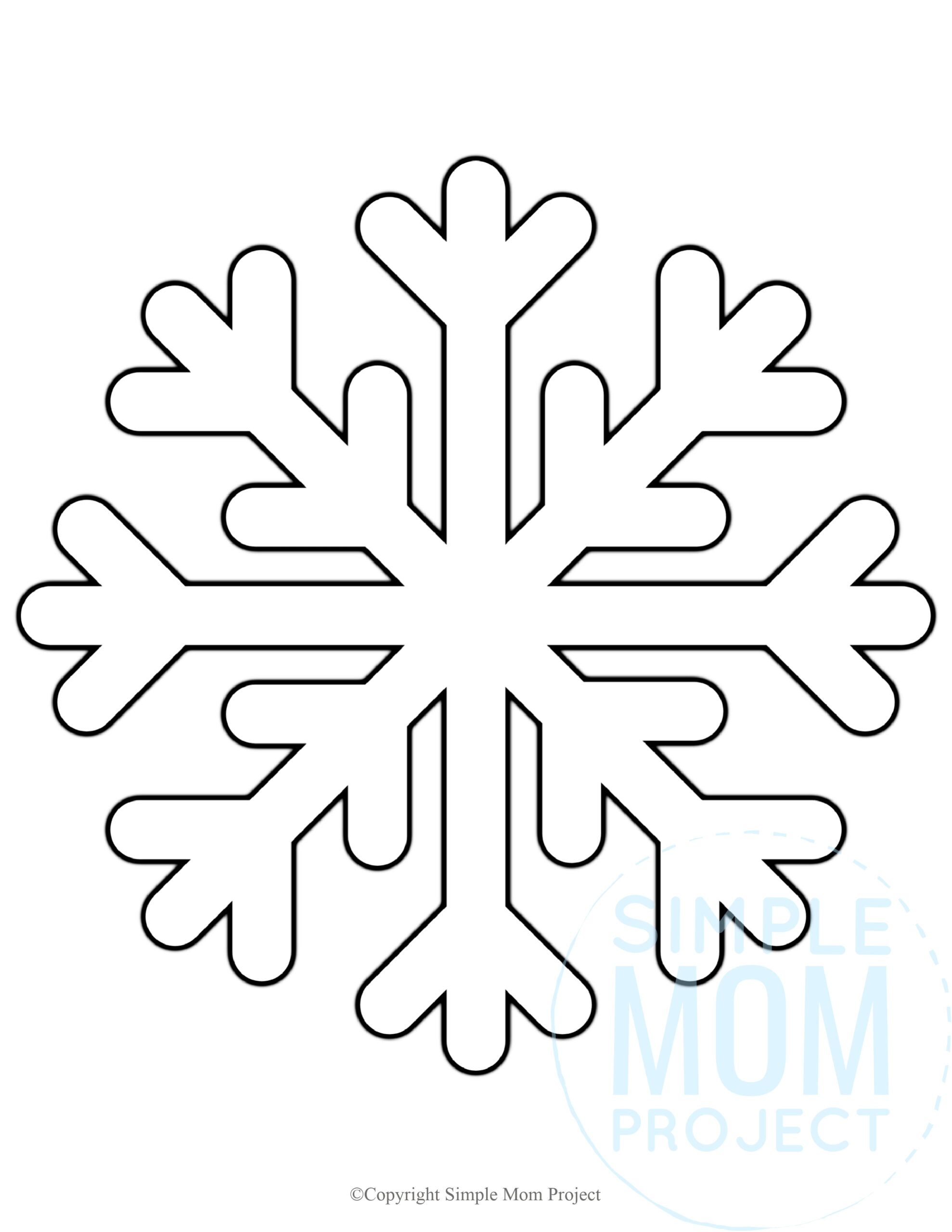 Free Printable Large Snowflake Templates Simple Mom Project