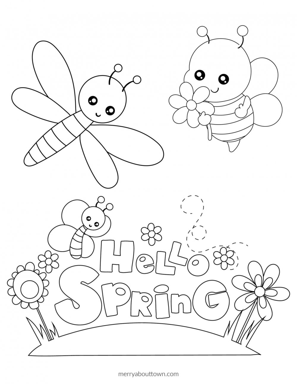 printable spring coloring pages