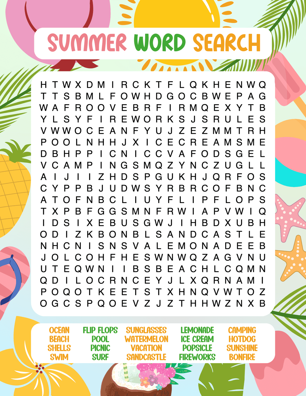 free printable word searches for kids