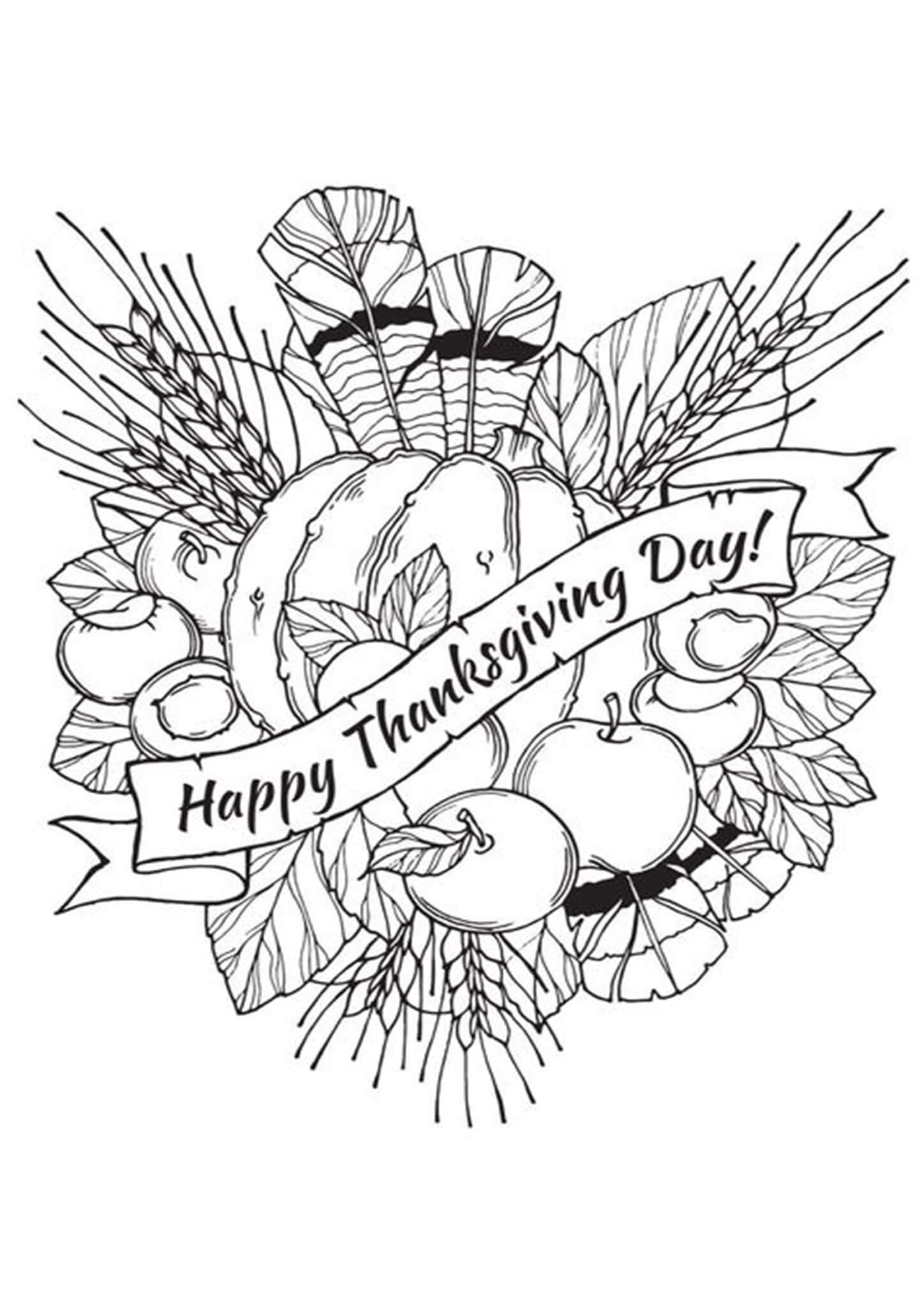 thanksgiving printable coloring pages