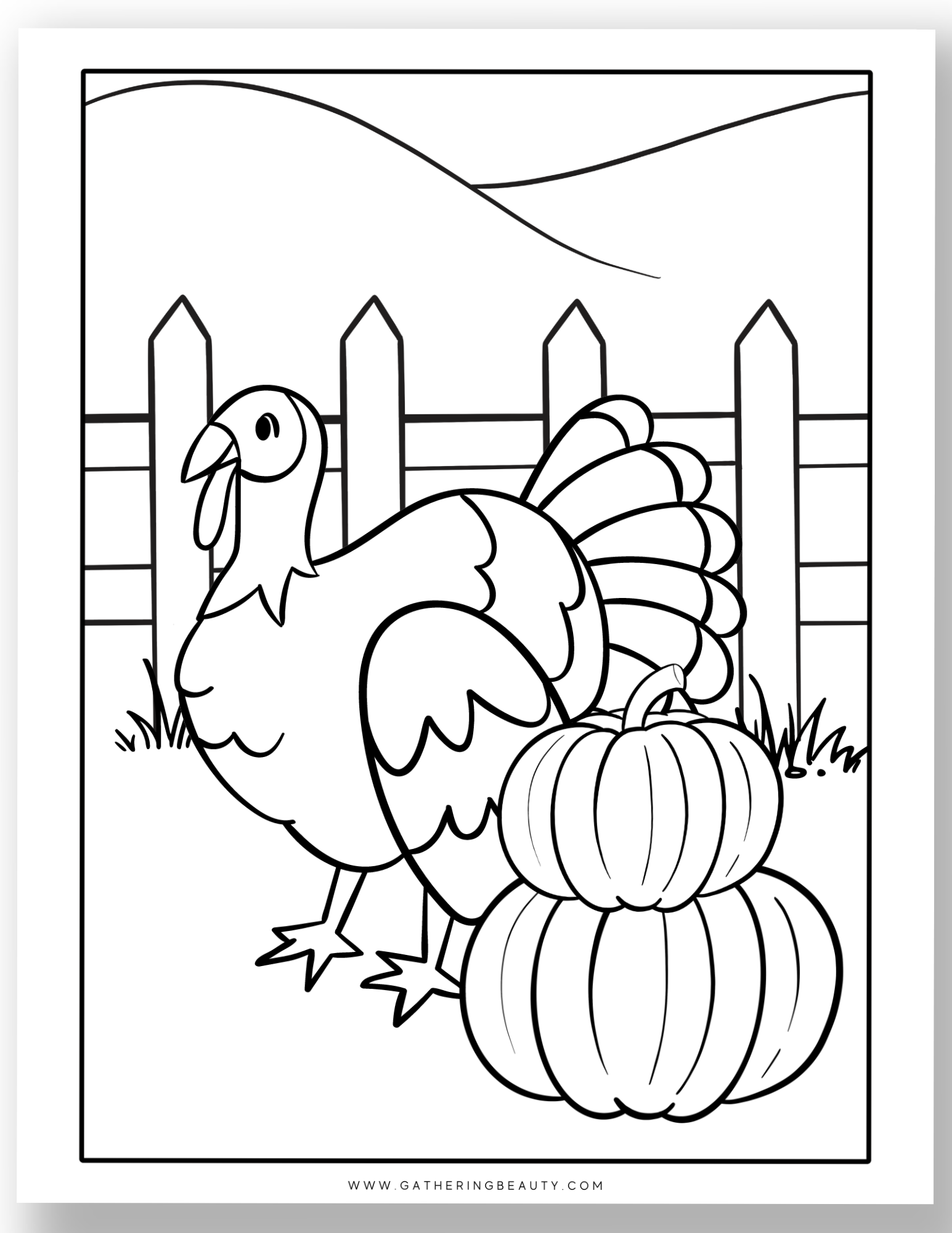 Free Printable Turkey Colouring Pages Gathering Beauty