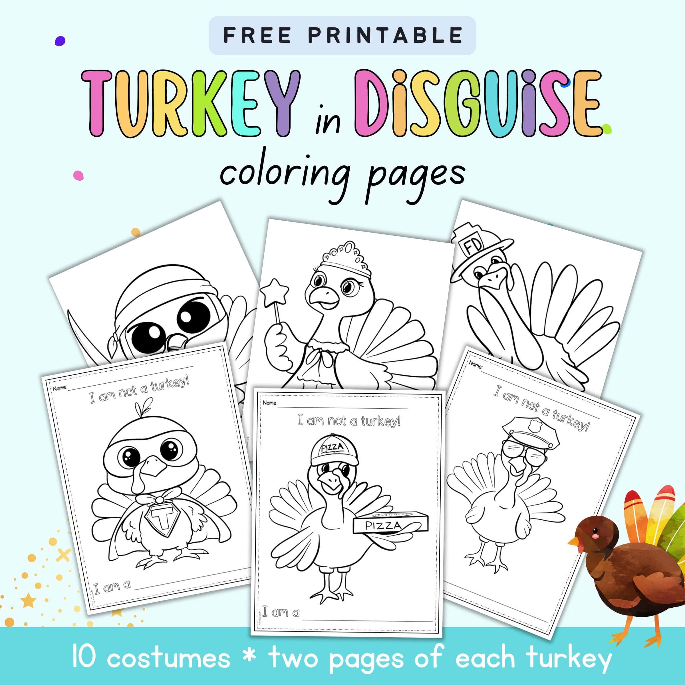 free printable disguise a turkey printable