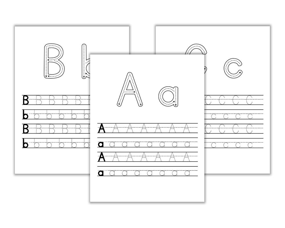 free printable traceable abc worksheets