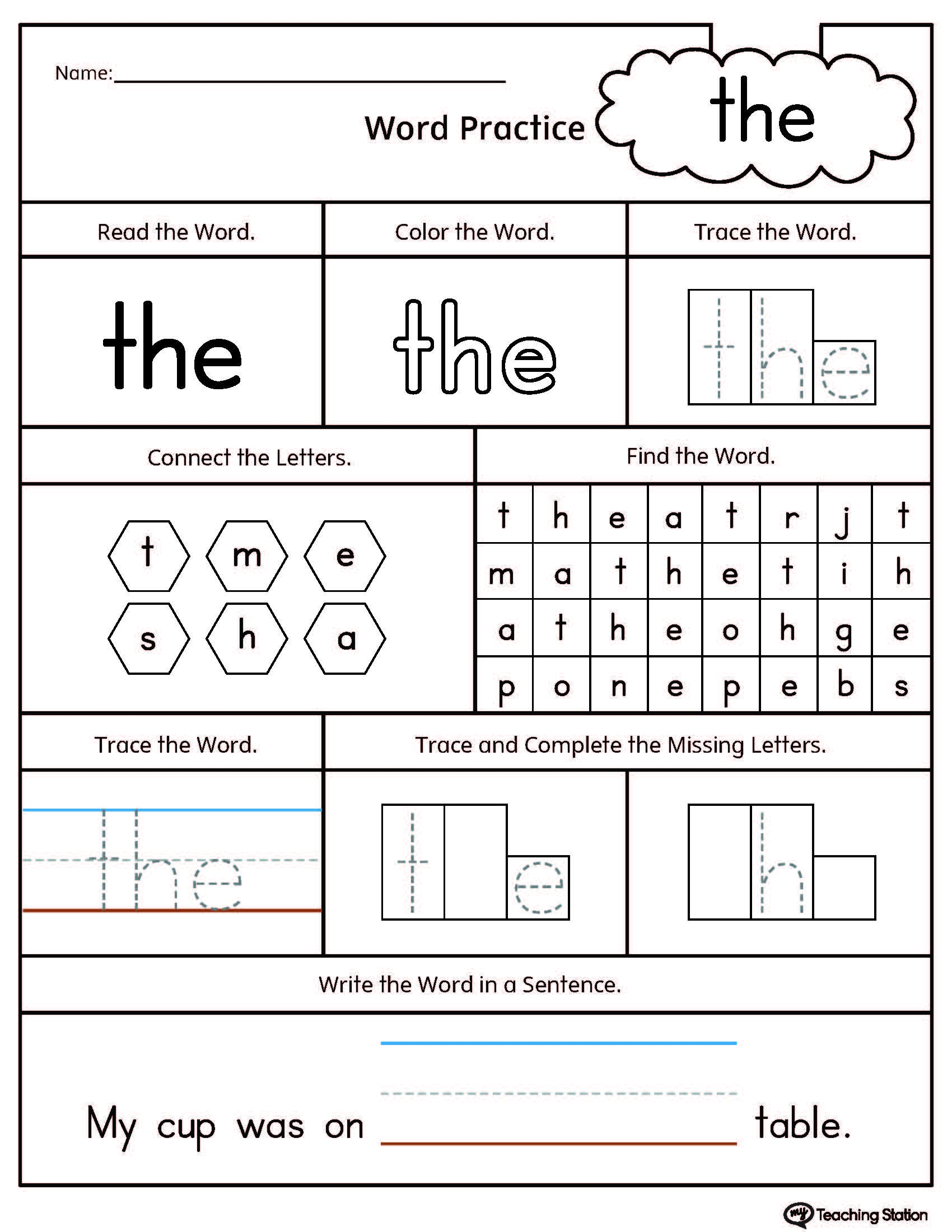printable worksheets for kindergarten free