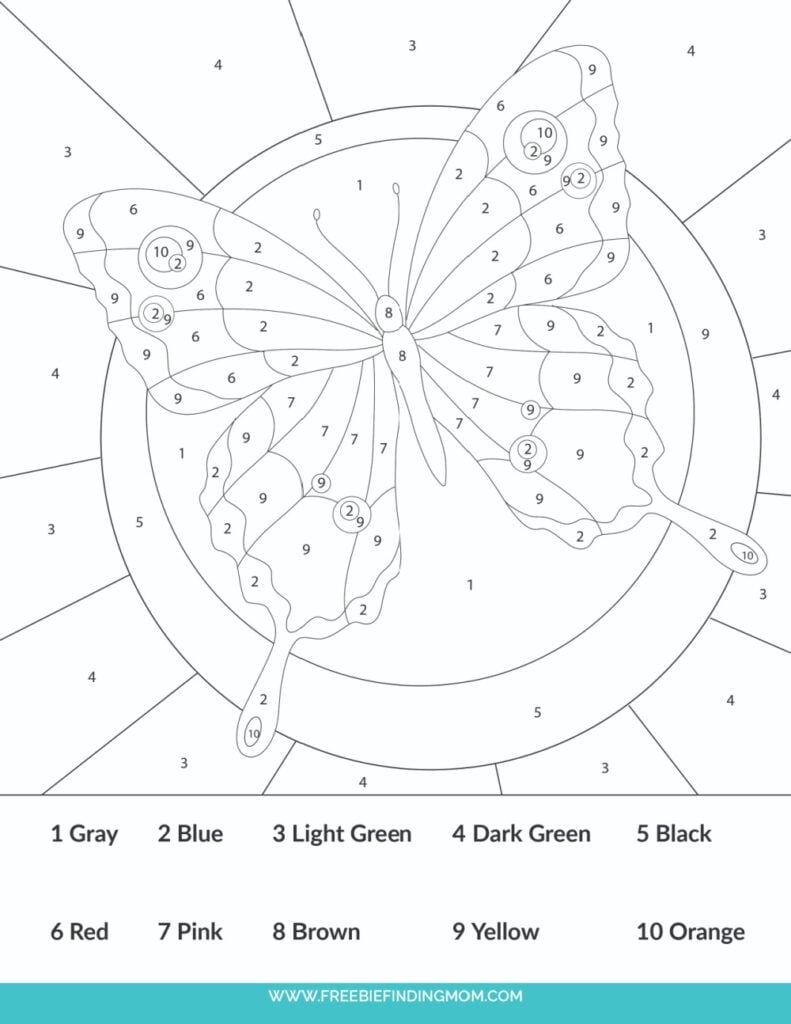 color by number printables
