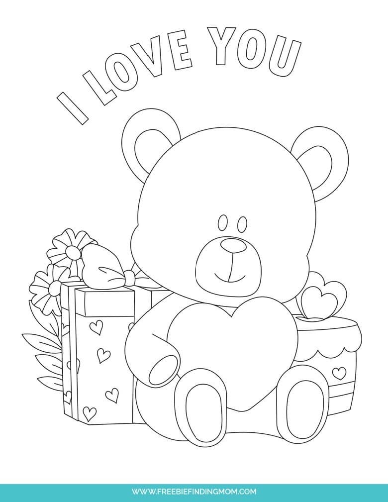 valentines coloring pages printable